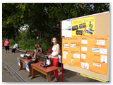 Stand des Musikvereins Oberbrden mit Informationsstand zu Musikinstrumenten im Mittelalter (2)